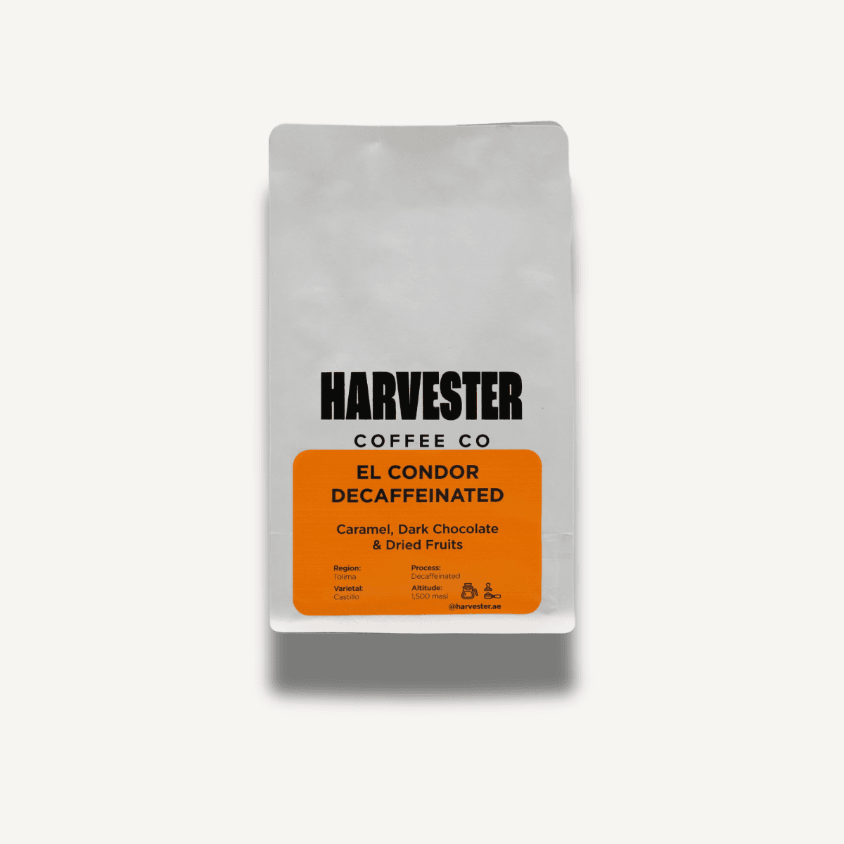 Colombia El Condor Decaf specialty coffee bag – Swiss Water Process decaf from Tolima with caramel and red fruit notes