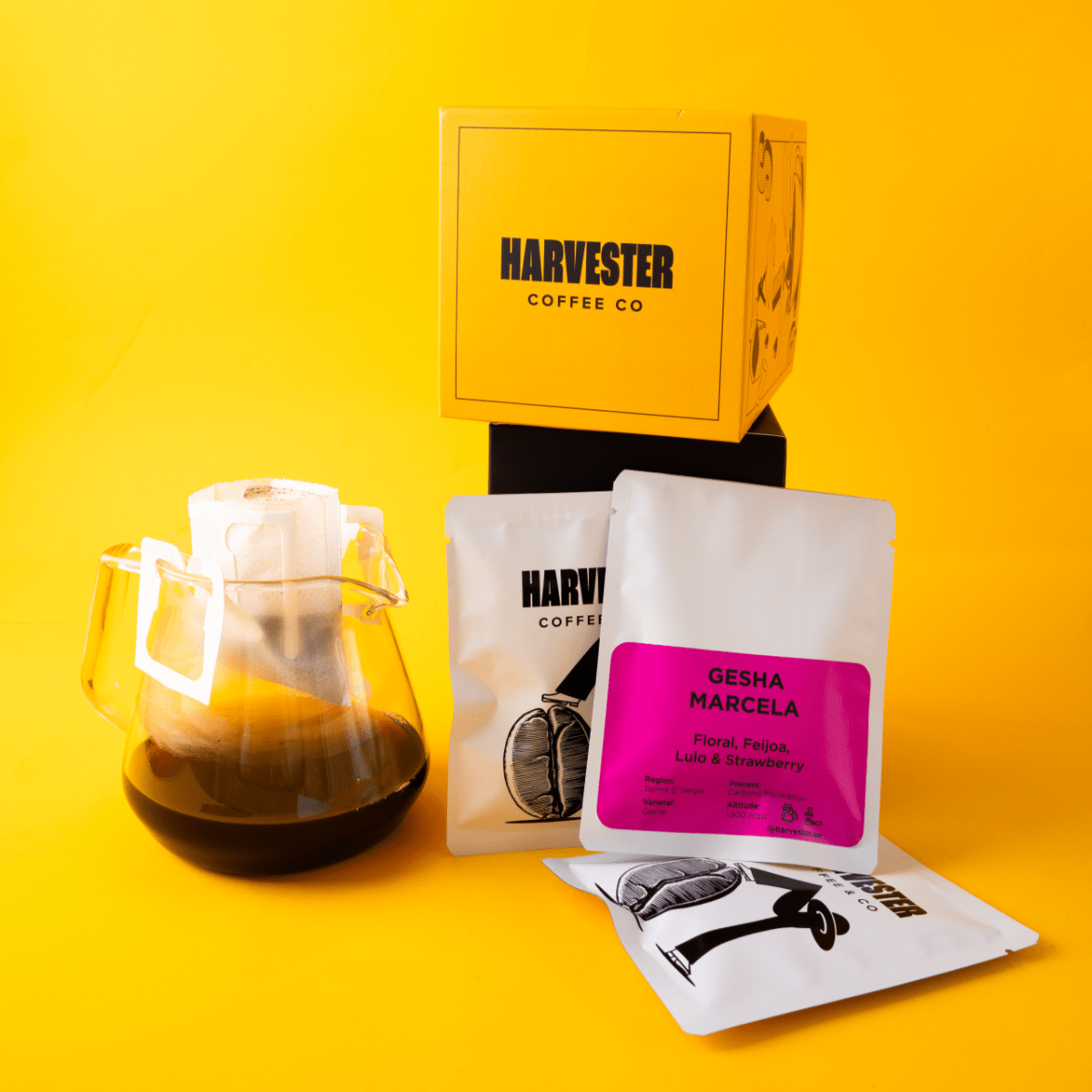 Colombia Marcela Golden Drip Bags - Harvester Coffee Co - Drip Bags